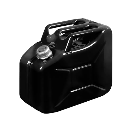 Tanica Carburante Idonea Per Benzina, Gasolio, Kerosene - Con Tappo Magnetico, Verniciatura Epossidica Resistente, In Metallo, 10L