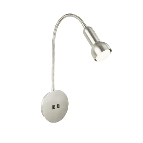 Briloner - Lampada Da Lettura Con Retroilluminazione, Lampada Da Parete Orientabile All'Interno, Lampada Led Con 2 Interruttori, Lampada Da Parete All