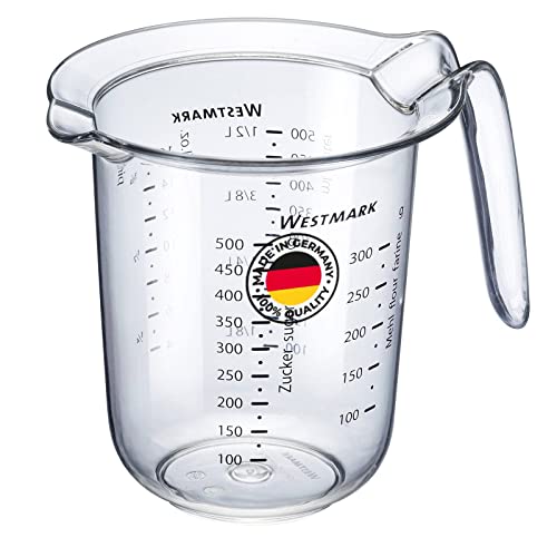 Westmark Caraffa Graduata, Varie Unità Di Misura Multilingue, Capacità: 0,5 L, Plastica, Trasparente, 30642270