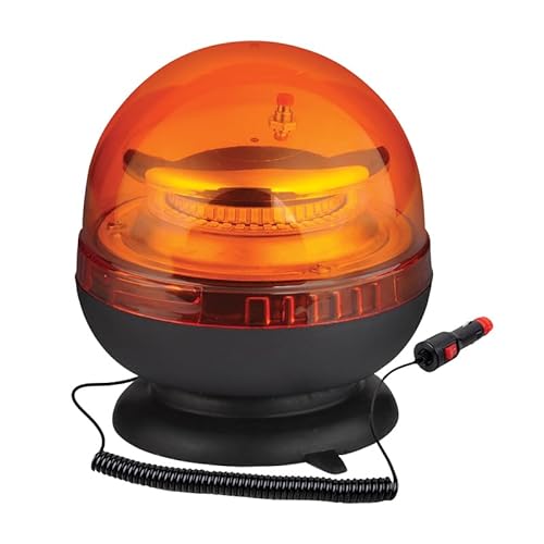 Stak By Velamp Lampeggiante Led 12/24V Con Base Magnetica E Spina Per Accendisigari. 20W. Arancione
