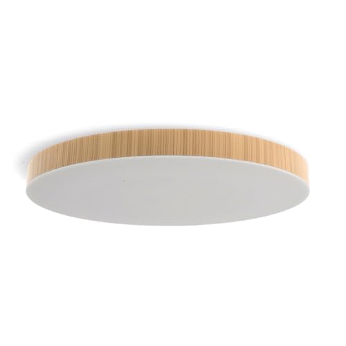 M Ledme - Plafoniera Led Legno Neox 24W, Temperatura Colore Cct, Ideale Per Cucina, Balcone E Camera Da Letto.