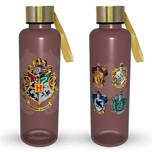 Pyramid International Borraccia Sottile In Metallo Con Stemma Di Harry Potter, Soluzione Di Idratazione Di Alta Qualità, 560 Ml, Taglia Unica