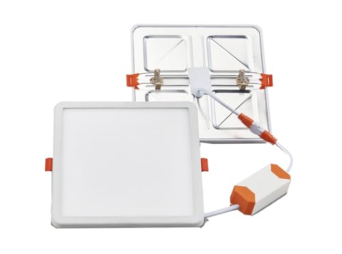 Monkey Ladder Downlight Regolabile Da Incasso Quadrato Da 175 X 175 Mm, 15 W, 4000 K, Luce Bianca, Con Taglio Regolabile. Ideale Per L'Illuminazione M