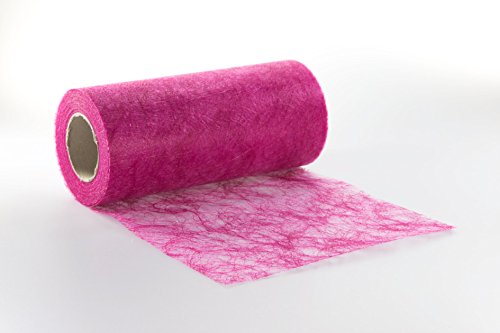 Unbekannt 25 M Sizo Flor® Originale Tavolo Band Runner Da Tavolo, 20 Cm, Colore: Fucsia