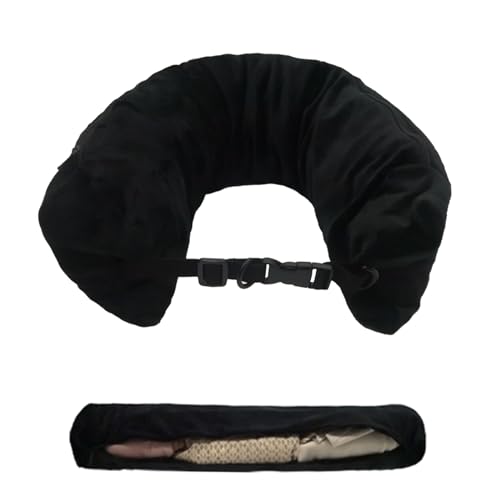 Bivpreom Cuscino Da Collo Imbottito Per Viaggio,Cuscino Da Viaggio Imbottito,Cuscino Da Viaggio Imbottito Con Vestiti Si Trasforma In Bagagli Extra Se