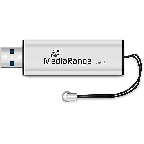 Mediarange 813011 Mr919 Unità Flash Usb 256 Gb Usb 3.0 (3.1 Gen 1) Tipo A Nero, Argento 100 Mb/S Slide
