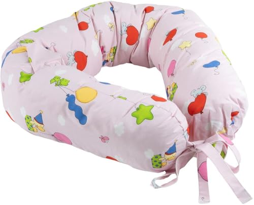 Poupy Cuscino Neonatale Bebé In Poliestere, Con Forma Anatomica E Avvolgente, Antisoffoco E Anallergico (Rosa)
