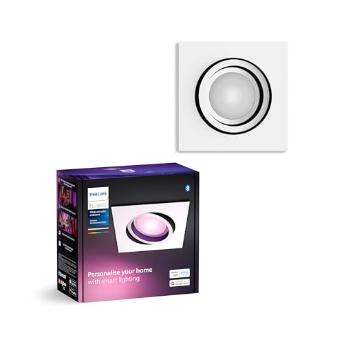 Philips Hue White & Color Ambiance Ambiance Centura Downlight Angolari 1 Confezione, Plafoniere Dimmerabili Per Il Sistema Hue, Controllo Intelligente
