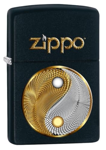 Zippo Lighter Abstract Ying Yang Nero