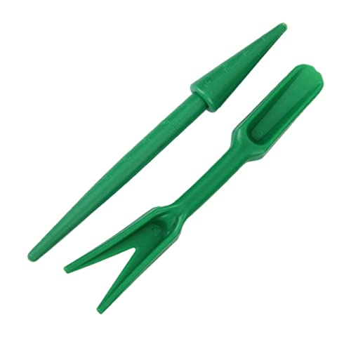 Trapiantatrice Per Piantine, 2 Pezzi Attrezzo Per Trapianto Di Piante Grasse Attrezzi Per Piantine Da Giardino In Plastica (Verde)