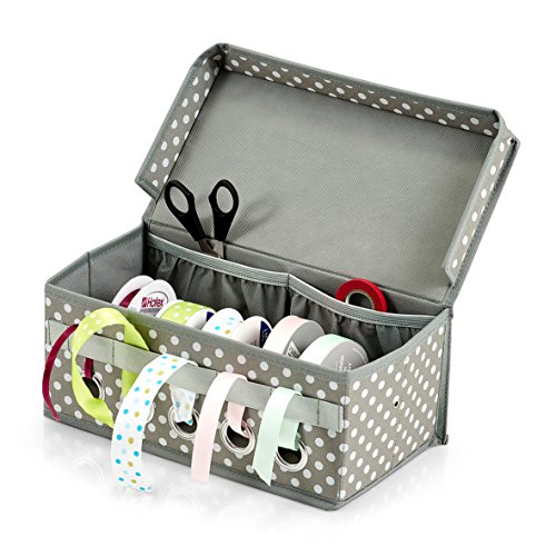 Zeller Present Schöner Leben. Praktisch Wohnen. X Scatola Di Nastri Regalo, Poliestere, Grigio, 1 Stück (1Er Pack)