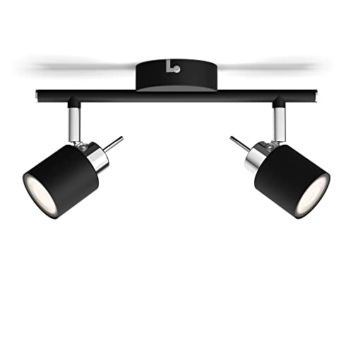 Philips Led Faretto Integrato Meranti, 2 Punti Luce, 35W, Nero