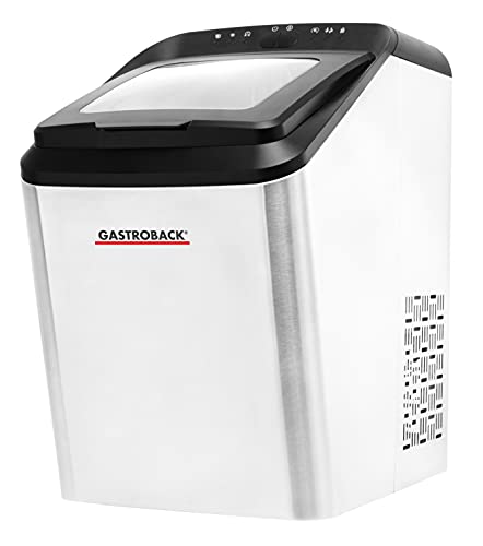 Gastroback Bartender Pro 41143 - Macchina Per Cubetti Di Ghiaccio, 9 Cubetti Di Ghiaccio Per Ciclo (7 – 15 Min), Serbatoio Dell'Acqua Da 2,8 Litri, Co