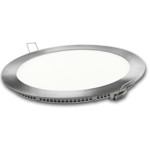 Brightium Downlight Led Rotondo Argento 15 W. Luce Neutra, Ideale Per Creare Ambienti Accoglienti E Moderni. Risparmio Energetico E Fornisce Un'Illumi