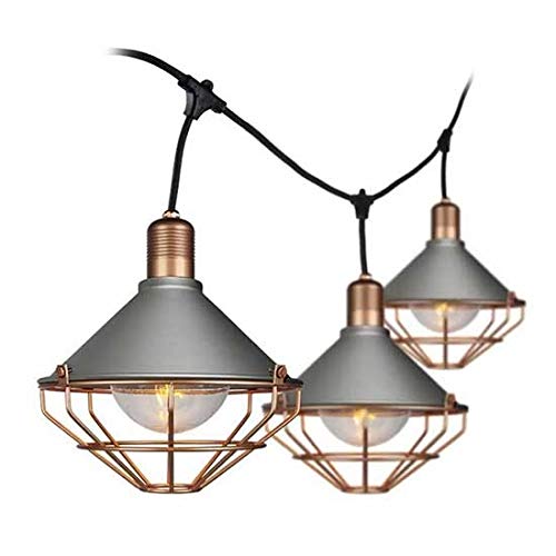 V-Tac Vt-717S Catenaria E27X6Pcs Portalampade Lanterna Φ250Mm Raccordabile Grigio 3M Waterproof Ip65 - Sku 8975