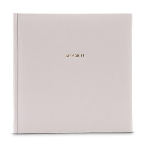 Hama Album Fotografico "Memories" 25 X 25 Cm (100 Foto 10 X 15 Cm Da Incollare, 50 Pagine Nere, Copertina In Tessuto, Album Scrapbooking Fai Da Te, Li