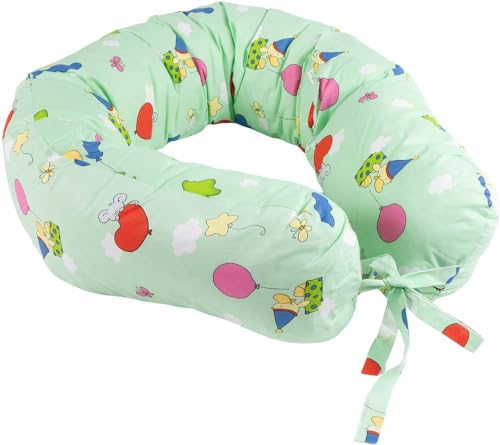 Poupy Cuscino Neonatale Bebé In Poliestere, Con Forma Anatomica E Avvolgente, Antisoffoco E Anallergico (Verde)