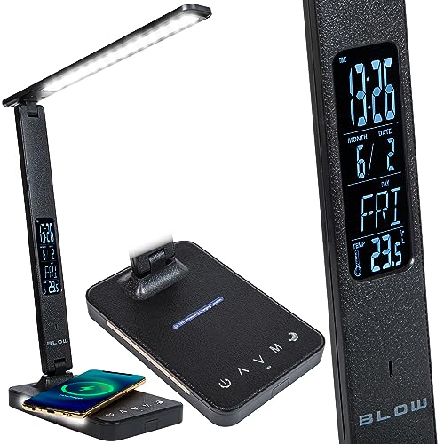 Blow Lampada Da Scrivania Led Orologio Caratteristico Induzione Qi