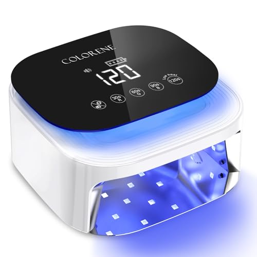 Lampada Uv Led Senza Fili Del Chiodo, 60W Ricaricabile Nail Light Quick Curing Dryer, Intelligente Sensore E Lcd Dell'Esposizione, Portatile 30 Perlin