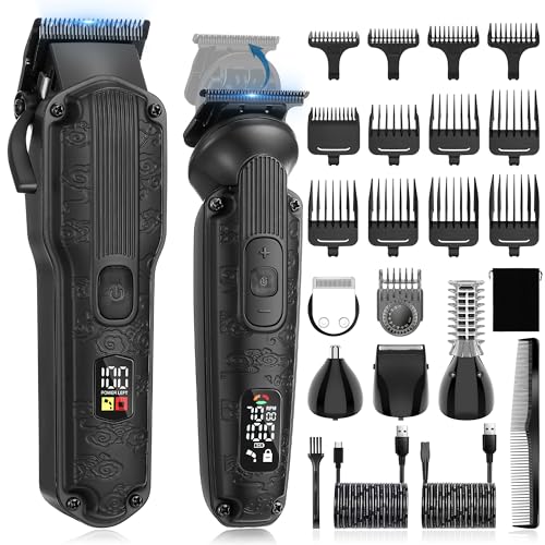 Scttomon Professionale Hair Clipper Per Uomini Kit Di Taglio Dei Capelli Trimmer Da Barba Trimmer Capelli Rasoio Cordless Barber Clippers E Trimmer Se
