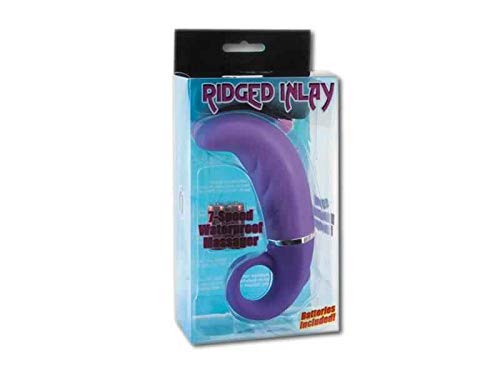 Ridged Inlay, 7-Speed Massager, Wasserfest, Mit Batterien, Lila