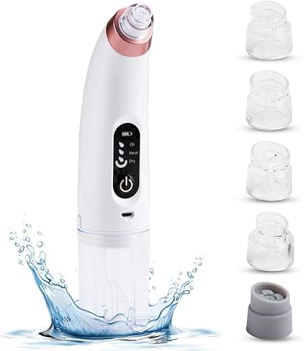 Aspiratore Professionale Per Punti Neri In Abs, Pulizia Del Viso Con Rimozione Dei Pori E Comedoni, Dispositivo Ricaricabile Usb 6-In-1 Con 5 Testine