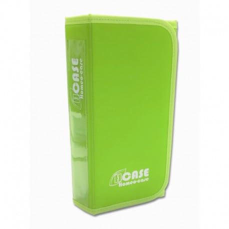 Homeo-Case | Astuccio Per Omeopatia | Astuccio Per Medicinali | 90 Spazi Per Tubi Da 4 Grammi Di Boiron | Colore Verde Lime (Non Include Tubi)