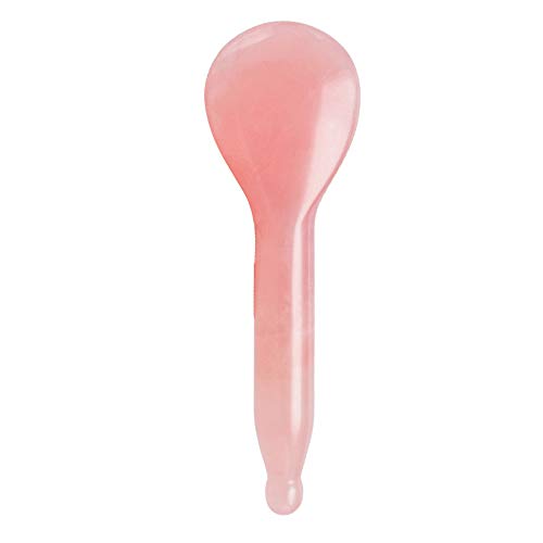 Newl Rullo Di Giada Al Quarzo Rosa, Genuino Giada Gua Sha Brett Funghi Massaggiatore Viso Lifting Strumento Viso Guasha Massaggiatore A Forma Di Cucch
