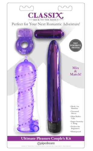 Pipedream Classix - Kit For Couples With Ring, Sheath And Bullets Purple