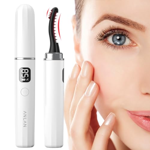 Anlan Lash Curler - Pinza Per Ciglia, 15 Secondi, Riscaldamento Rapido, Anti-Combustione, 3 Modalità Di Riscaldamento, Curler Eyelash Curler 24 Ore, S