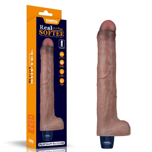 Dildo Vibrante In Silicone Ricaricabile Da 10,5” Real Softee