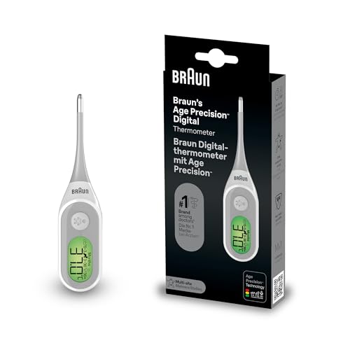 Braun Age Precision Termometro Digitale, Termometro Stick Digitale Per Utilizzo Multisito, Per Via Orale, Rettale O Ascellare, Adatto A Neonati E Bamb