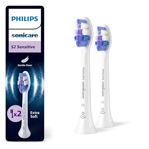 Philips Sonicare S2 Sensitive, Testine Di Ricambio Originali, Bianco, Confezione Da 2, Hx6052/87