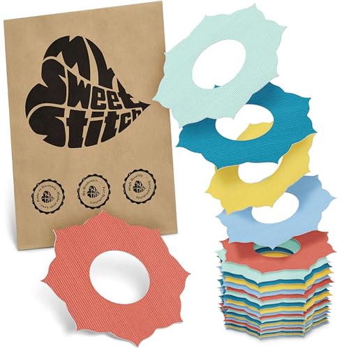 Mysweetstitch - 25 X Freestyle Libre 1 & 2 Cerotti Sensore, Ringpatch Mandala Ø 65Mm, Interno Ø 28Mm, Cerotto Impermeabile, Traspirante, Delicato Sull