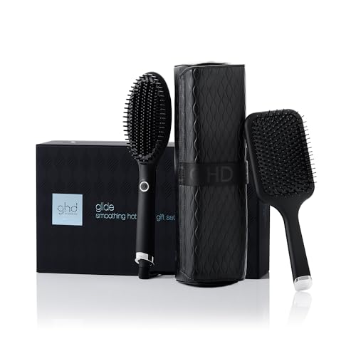 Ghd Glide Gift Set - Include Spazzola Lisciante, Spazzola Piatta E Custodia Resistente Al Calore - Per Risultati Lisci, Lucenti E Senza Crespo - Per T