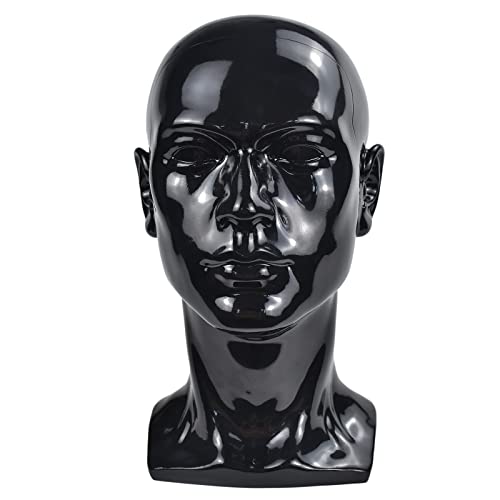 Manichini Di Plastica Uomo Testa Manichino Realistico Maschio Parrucca Manichino Testa Per Cappello Sunglass Display Manichino Testa (Dark)