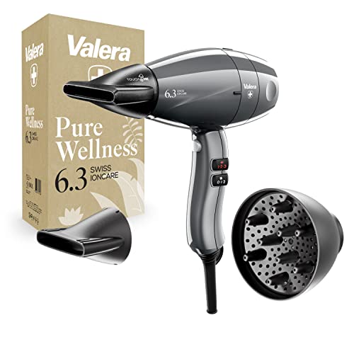 Valera, Swiss Ioncare 6.3, Asciugacapelli Professionale, Phon Leggero E Silenzioso Con Ionizzatore, 3 Livelli Di Temperatura, Funzione Aria Tiepida, C