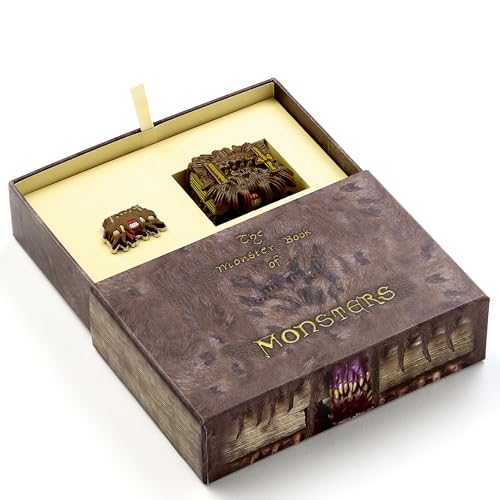 Harry Potter Scatola Regalo Monster Book Con Portachiavi E Spilla, Misura Unica, Zinco, Senza Pietre Preziose