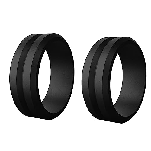 Sctecoau 2 Pz 8Mm Popolare 7-14 Taglia Per Uomo Anelli In Silicone Cool Nuziale In Silicone 11