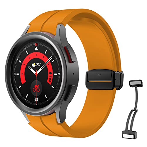 Xbljst Compatibile Con Samsung Galaxy Watch 5 Pro 45Mm Cinturino, 20Mm Cinturino Di Ricambio In Silicone Con Fibbia Magnetica For Galaxy Watch 6 5 4 4