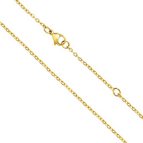 Collana D'Oro Donna Catena D'Ancora Dorata Da Donna, 1,4 Mm Di Larghezza, 45Cm 50Cm Di Lunghezza, Placcato Oro 14K 18K Collana Senza Ciondolo Collana