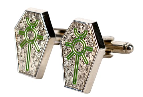 Warhammer 40.000 Gemelli Con Simbolo Del Necron – Gioielli Regalo Con Licenza Ufficiale In Metallo Di Alta Qualità, Misura Unica, Zinco, Nessuna Pietr