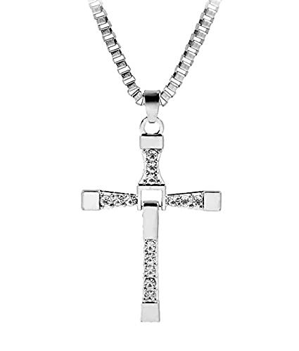 Dgp Collana Film Dominic Toretto Croce Con Strass Brillanti