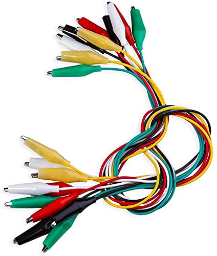 Movilideas - 10 Cavi Con Pinze A Coccodrillo Per Test - Test 50 Cm