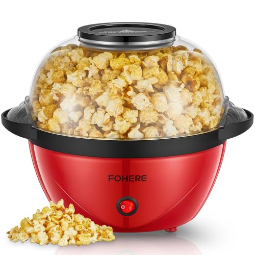 Fohere Macchina Popcorn, 3,5 L Macchina Per Popcorn Casalinga Con Sbattitore Elettrico, Pop Corn Macchina Con Zucchero E Olio, Rivestimento Antiaderen