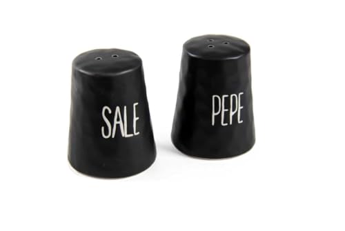 Sale/Pepe 2 Pz Ceramica Nero Cm.6X8