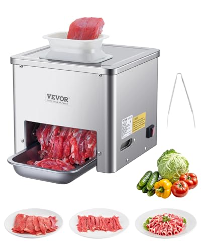 Vevor Affettatrice Elettrica 360 X 345 X 418 Mm Affettatrice Commerciale In Acciaio Inox, 550W 159 Kg All'Ora, Macchina Per Tagliare Carne Commerciale