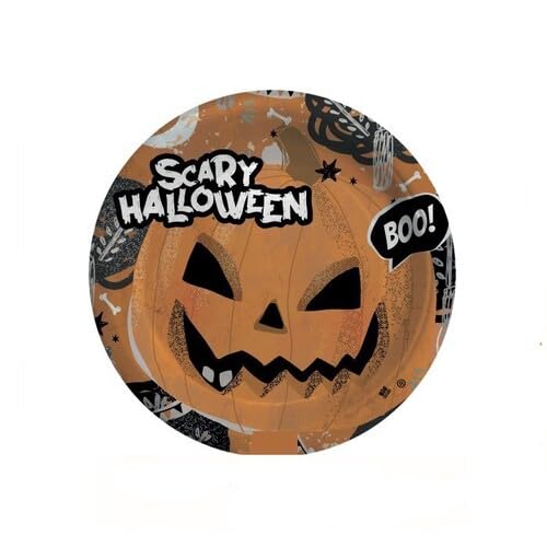 Big Party Piatti Scary Halloween 8Pz Cm.18