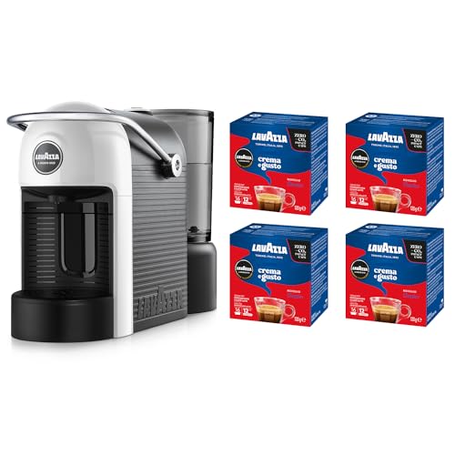 Lavazza, A Modo Mio Jolie Evo, Macchina Per Caffè Realizzata Con 36% Di Plastica Riciclata, Macchina Espresso Con 64 Capsule Lavazza A Modo Mio Crema