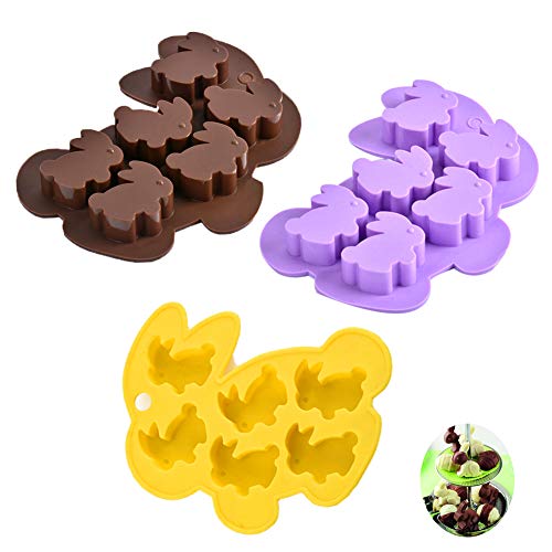 Sunsk Stampo In Silicone Pasqua Stampi Cioccolato Coniglio Stampi Per Torte Pasquali Coniglio Stampi Per Sapone Per Gelatina Budino Candele Stampo Da